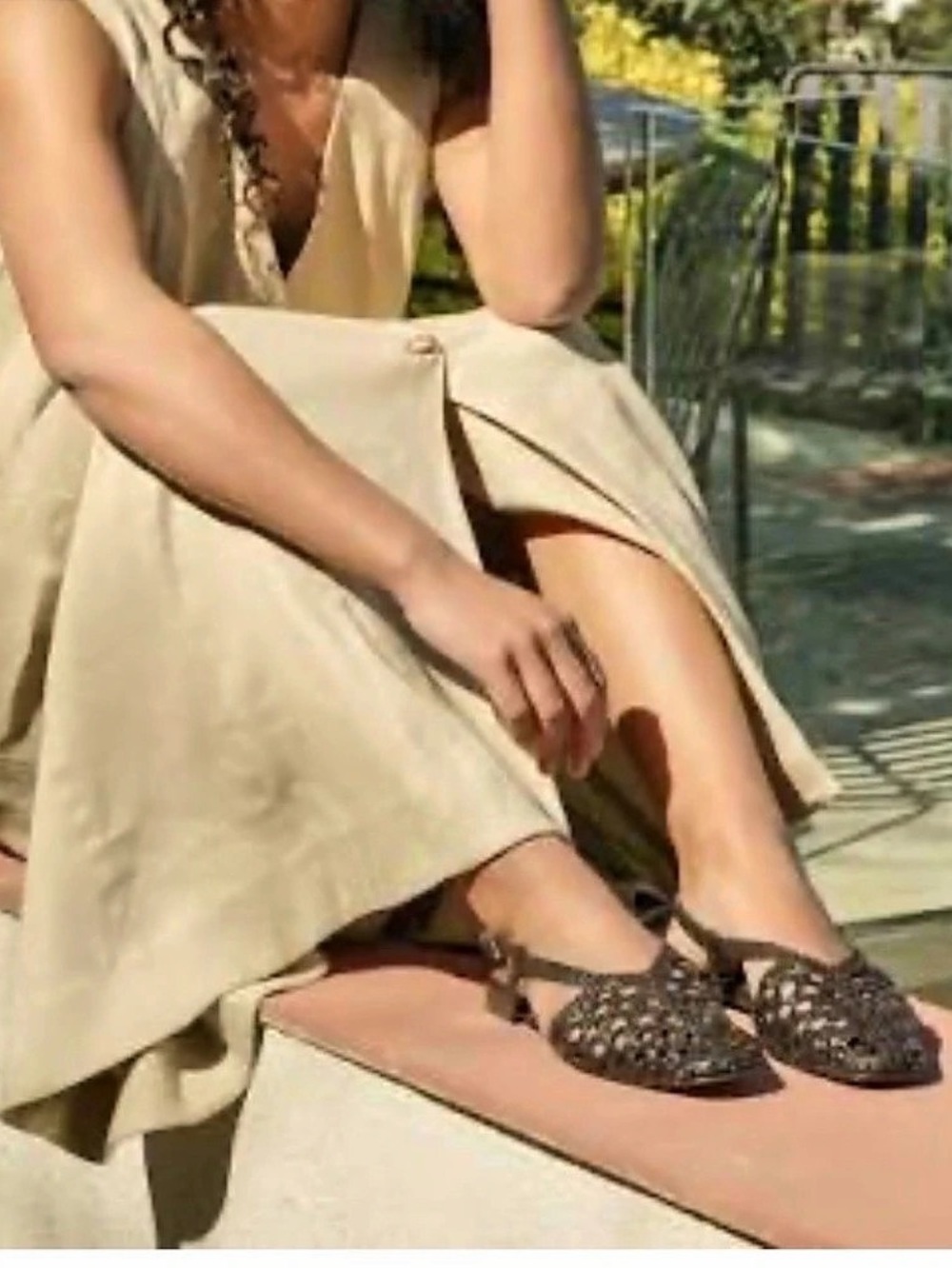 MARGAUX Altea Woven Slingback Flats Brown EU 40W (9.5W) NWOT